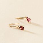 Boucles D'oreilles Puces Rhodolite Kayline Or Jaune Rhodolite - Pendantes Femme | Marc Orian