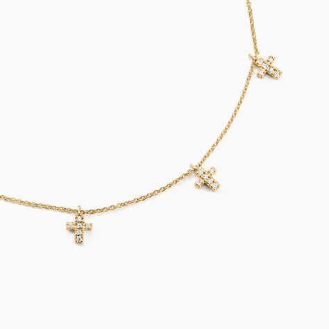 Collier Fatos Plaqu&eacute; Or Jaune Oxyde De Zirconium - Colliers avec pierres Femme | Marc Orian