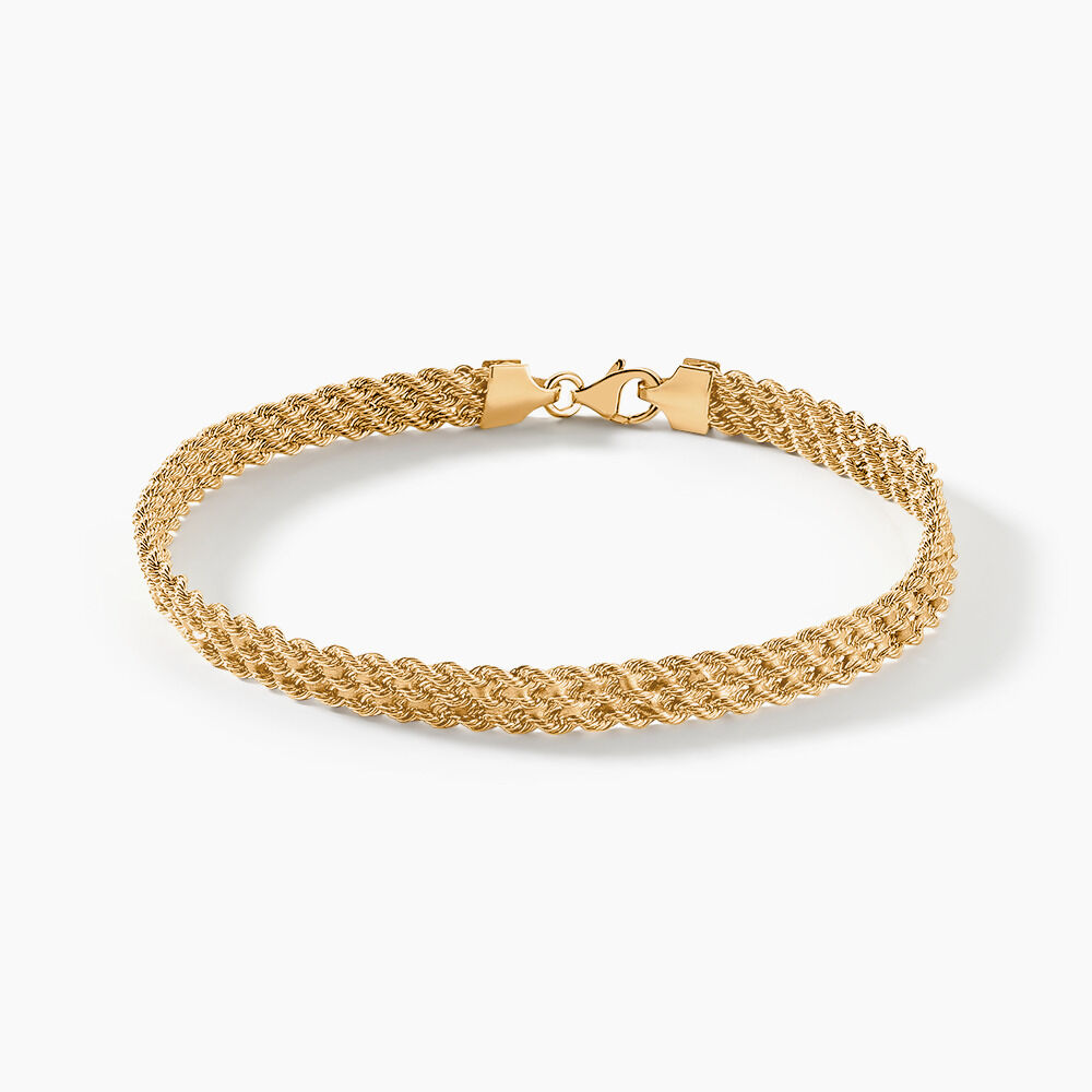 Bracelet Jerry Maille Corde 3 Rangs Or Jaune - Bracelets mailles Femme | Marc Orian