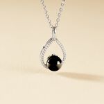 Collier Nerea Argent Blanc C&eacute;ramique Et Oxyde De Zirconium - Colliers avec pierres Femme | Marc Orian