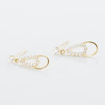 Boucles D'oreilles Pendantes Britain Or Jaune Oxyde De Zirconium - Pendantes Femme | Marc Orian