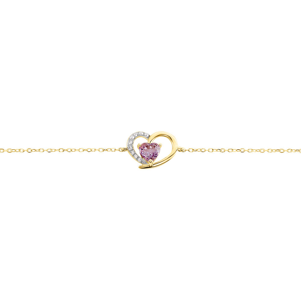 Bracelet Eliana Or Jaune Améthyste Oxyde De Zirconium - Bracelets chaînes Femme | Marc Orian