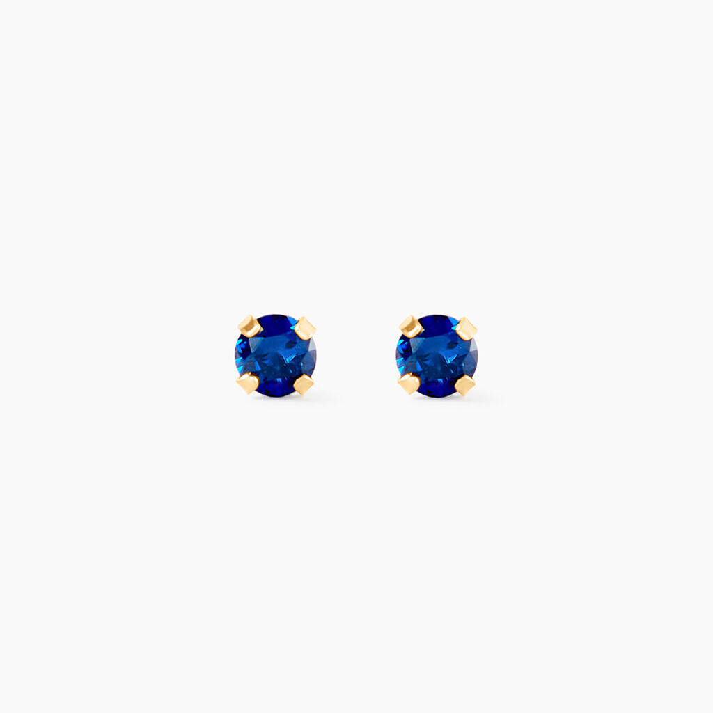 Boucles D'oreilles Puces Or Jaune Oxyde De Zirconium - Puces Femme | Marc Orian