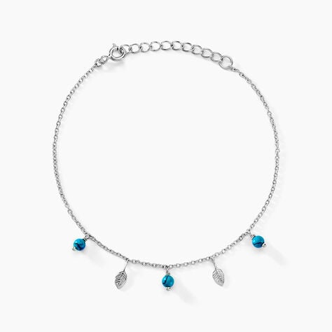 Bracelet Darcie Argent Blanc Turquoise - Bracelets chaînes Femme | Marc Orian