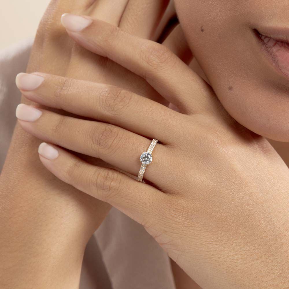 Bague Solitaire Dayna Or Jaune Oxyde De Zirconium - Solitaires Femme | Marc Orian
