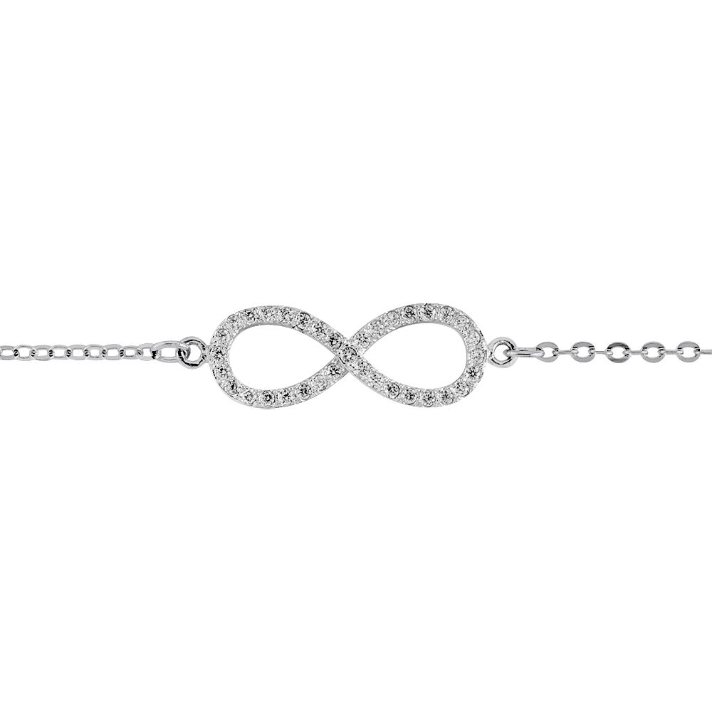 Bracelet Argent Blanc Rowan Oxyde De Zirconium - Bracelets chaînes Femme | Marc Orian