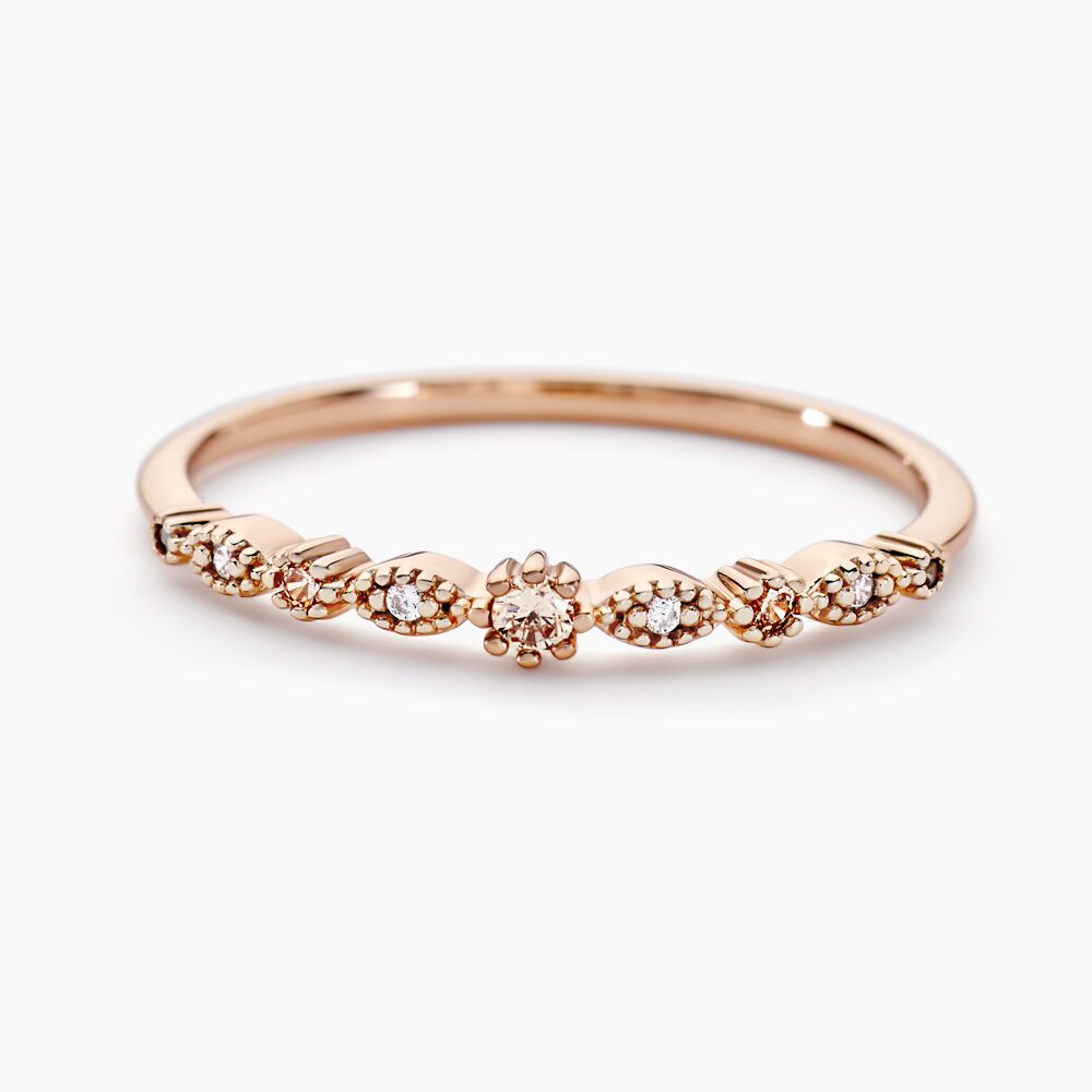 Bague Eugenie Argent Rose Oxyde De Zirconium - Bagues avec pierre Femme | Marc Orian