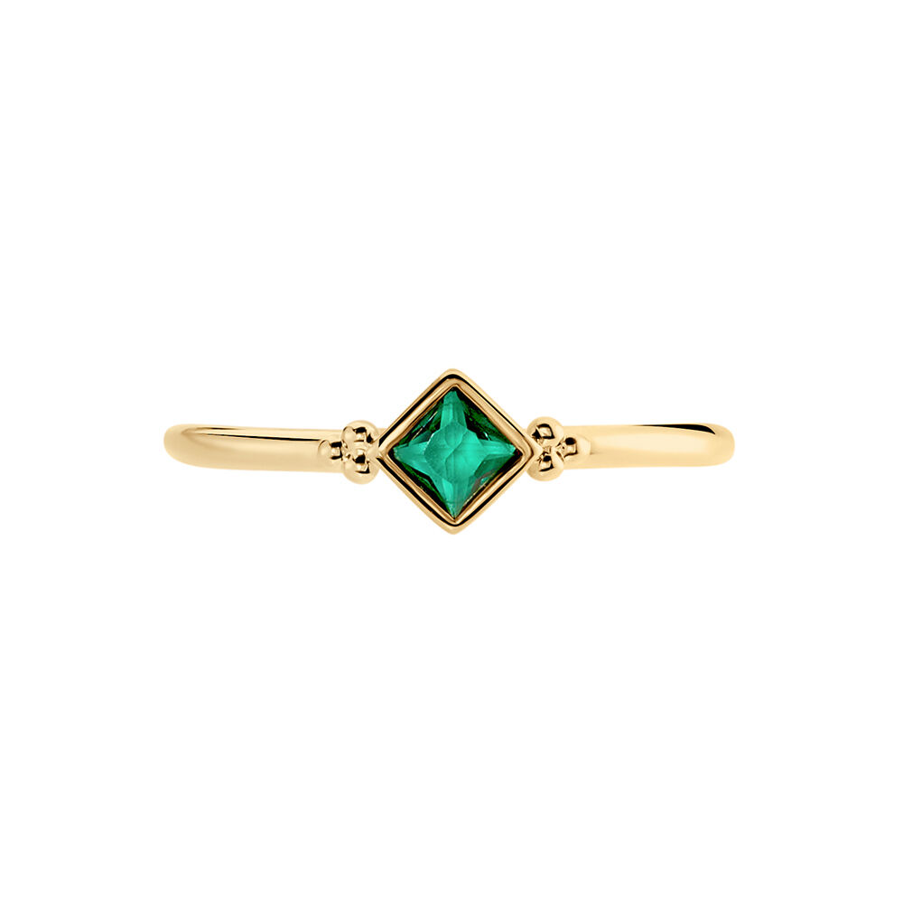 Bague Chepo Plaqué Or Jaune Spinelle Synthétique - Bagues de promesse Femme | Marc Orian