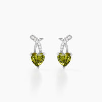 Boucles D'oreilles Puces Avalon Argent Blanc Oxyde De Zirconium