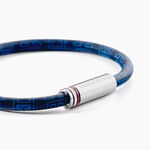 Bracelet Tommy Hilfiger Printed Cord Cuir De Veau Bleu - Bracelets cuir Homme | Marc Orian