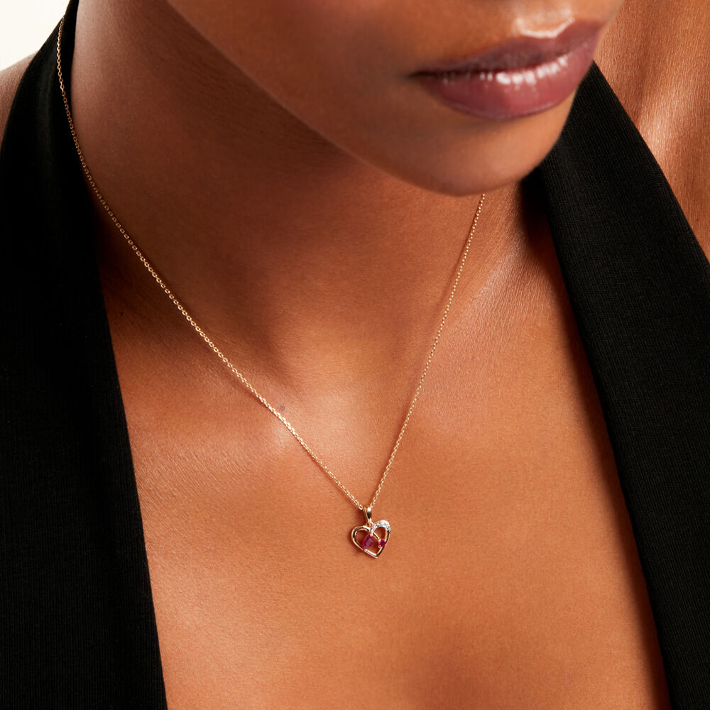 Pendentif Hallam Or Jaune Rubis Diamant - Pendentifs Femme | Marc Orian