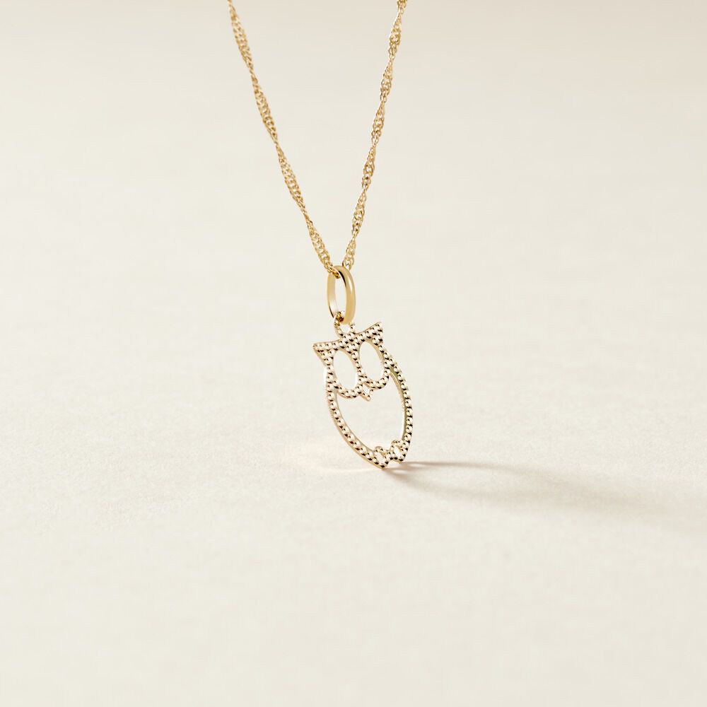 Pendentif Ilies Hibou Or Jaune - Pendentifs Femme | Marc Orian