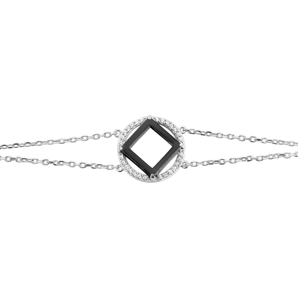 Bracelet Ally Argent Blanc Céramique Et Oxyde De Zirconium - Bracelets chaînes Femme | Marc Orian