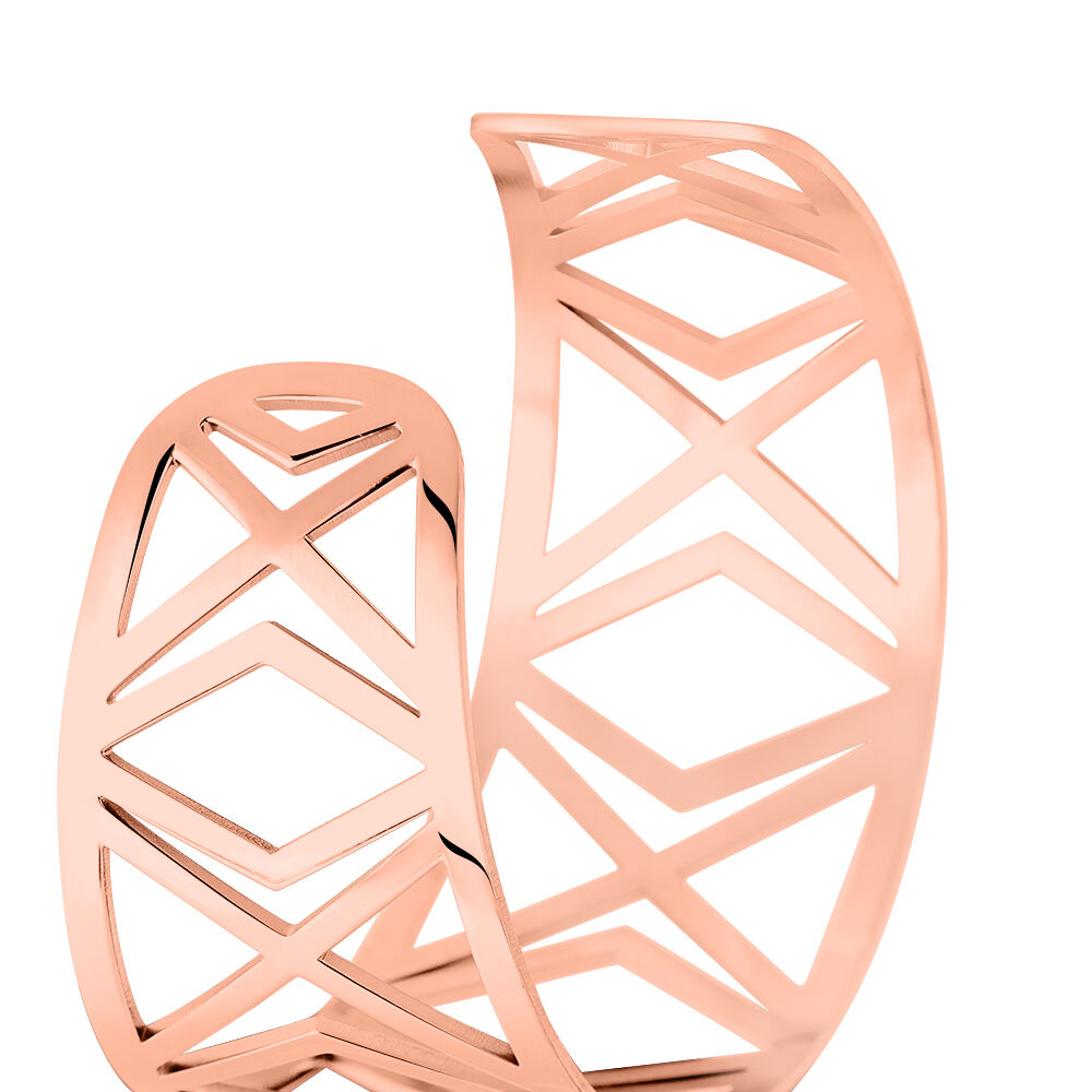 Bracelet Jonc Graphik Line Acier Blanc - Bijoux fantaisie Femme | Marc Orian