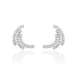 Boucles D'oreilles Puces Augustus Argent Blanc Oxyde De Zirconium - Puces Femme | Marc Orian