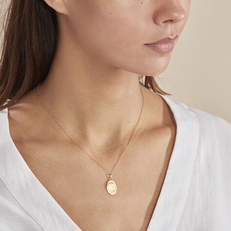 Pendentif Vierge Ovale Or Jaune - Pendentifs Famille | Marc Orian