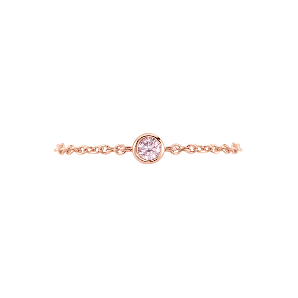 Bague Chaine Madalyn Argent Rose Oxyde De Zirconium - Solitaires Femme | Marc Orian