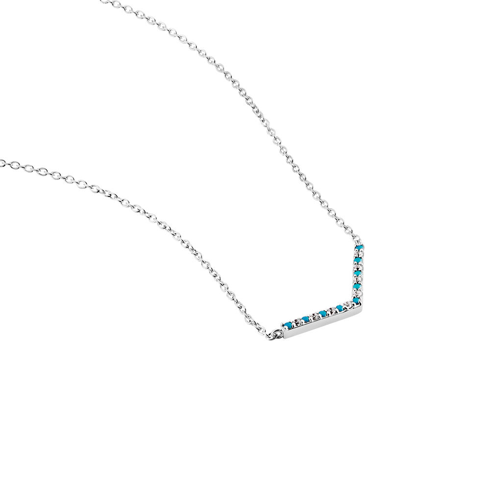 Collier Elga Argent Blanc Oxyde De Zirconium - Colliers avec pierres Femme | Marc Orian