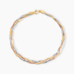 Bracelet Jasmin Tresse Or Tricolore - Bracelets cha&icirc;nes Femme | Marc Orian
