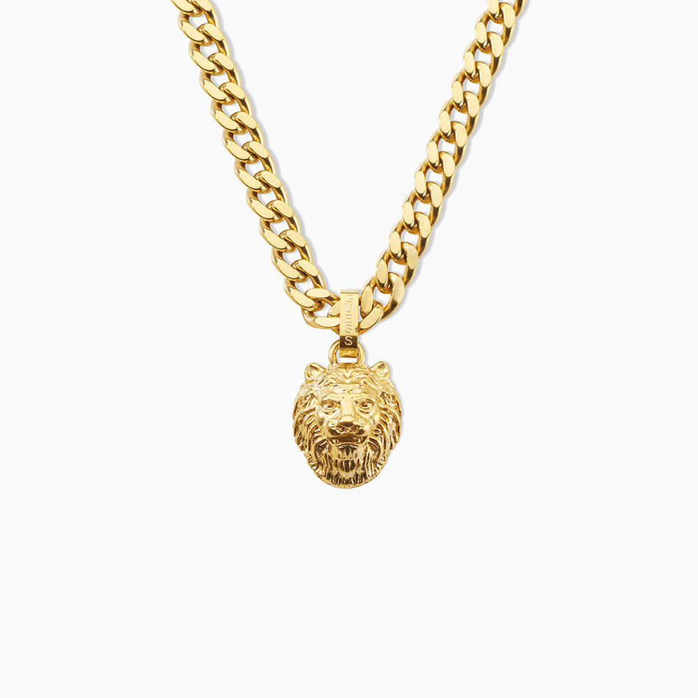 Collier Guess Lion King Acier Jaune - Colliers fantaisie Homme | Marc Orian