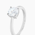 Bague Solitaire Abriel Or Blanc Oxyde De Zirconium - Solitaires Femme | Marc Orian