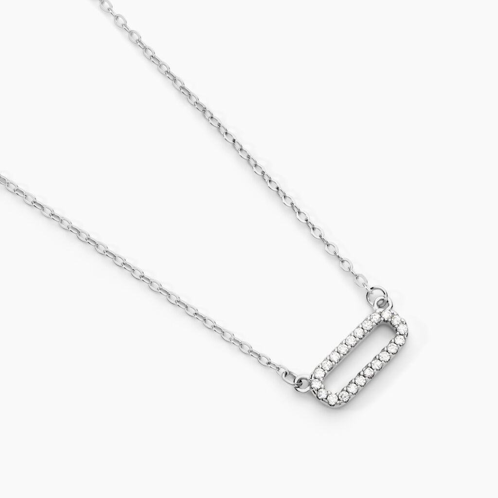 Collier Canelle Argent Blanc Oxyde De Zirconium - Colliers avec pierres Femme | Marc Orian