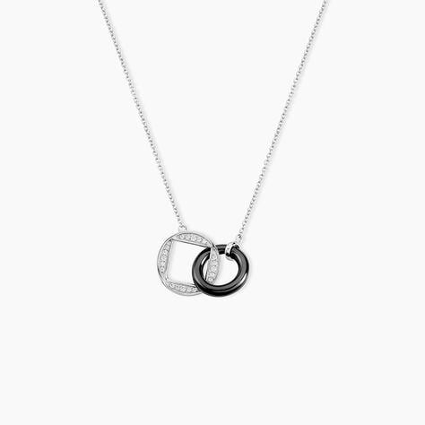 Collier Malee Argent Blanc C&eacute;ramique Et Oxyde De Zirconium - Colliers avec pierres Femme | Marc Orian