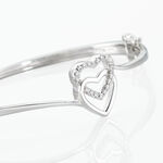 Bracelet Jonc Veronike Argent Blanc Oxyde De Zirconium - Bracelets joncs Femme | Marc Orian