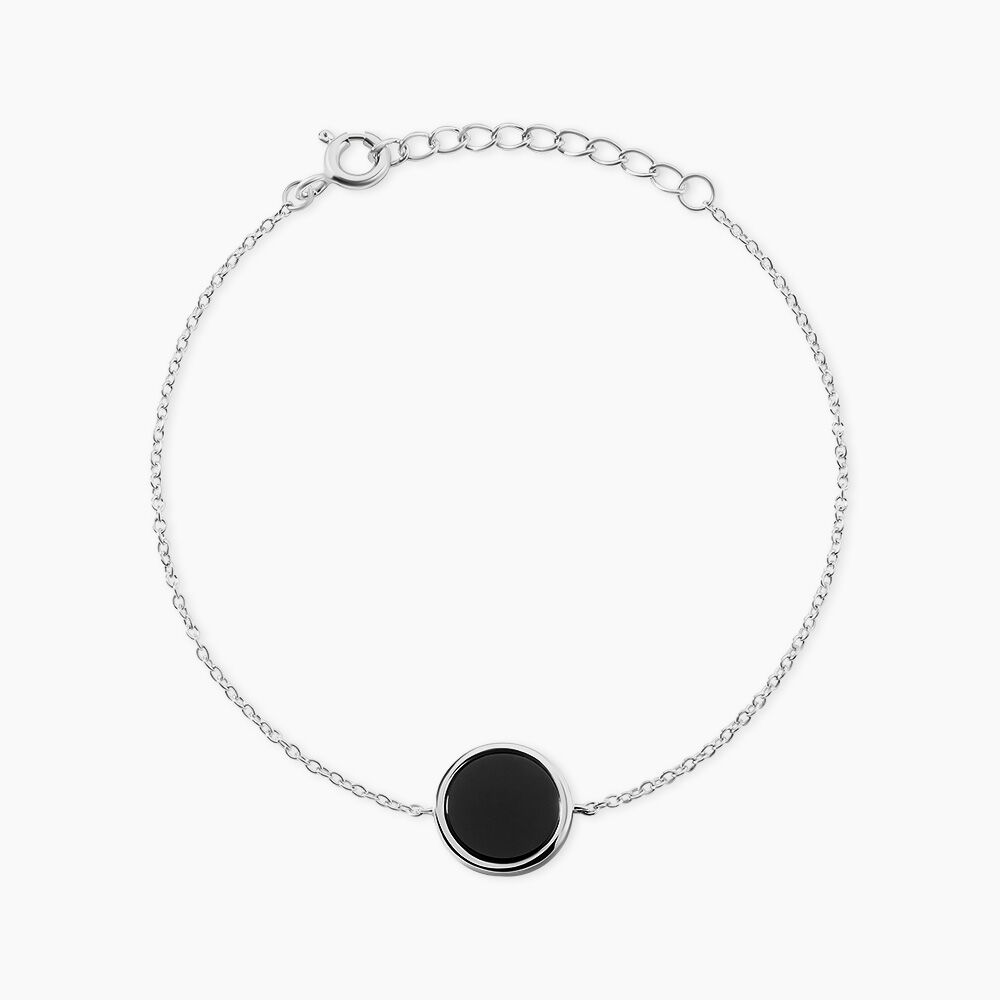 Bracelet Damioen Argent Blanc Agate - Bracelets fantaisie Femme | Marc Orian