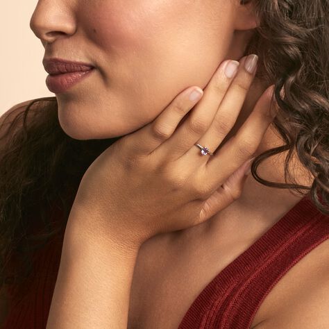 Bague Lily Or Blanc Amethyste - Bagues Femme | Marc Orian