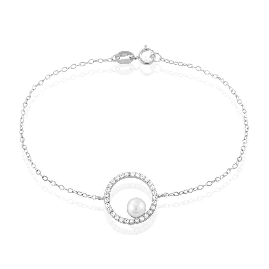 Bracelet Marthe Argent Blanc Perle De Culture Et Oxyde De Zirconium - Bracelets chaînes Femme | Marc Orian