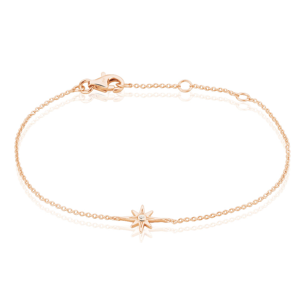 Bracelet Maelya Argent Rose Oxyde De Zirconium - Bracelets chaînes Femme | Marc Orian