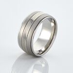 Bague Acier Blanc Sabien - Bijoux fantaisie Homme | Marc Orian