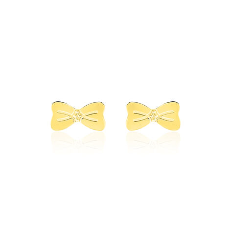 Boucles D'oreilles Puces Evonne Noeud Or Jaune - Clous d'oreilles Enfant | Marc Orian