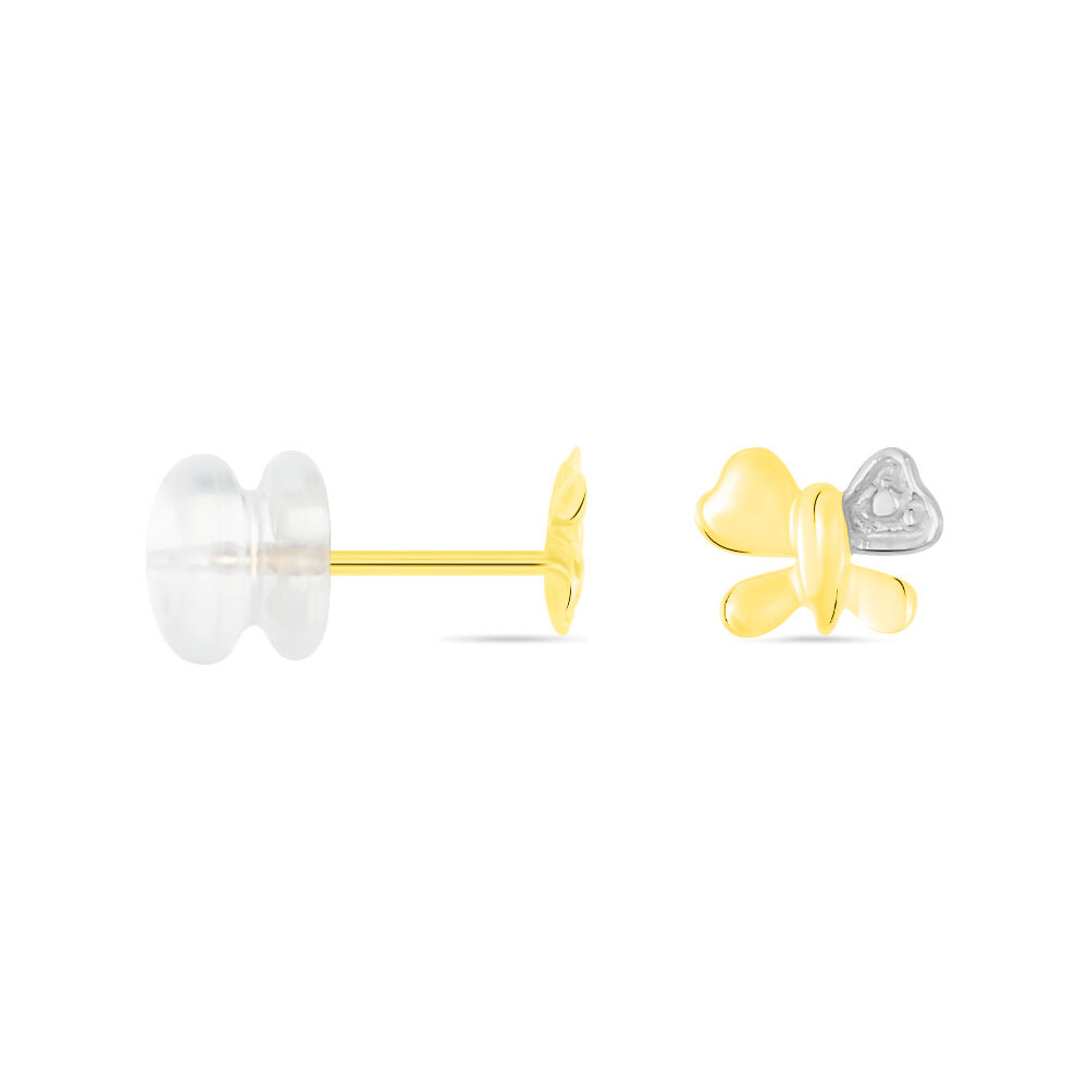Boucles D'oreilles Puces Bartholomee Papillon Or Jaune - Puces Femme | Marc Orian