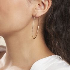 Créoles Anusha Plaqué Or Jaune - Boucles d'oreilles Créoles Femme | Marc Orian