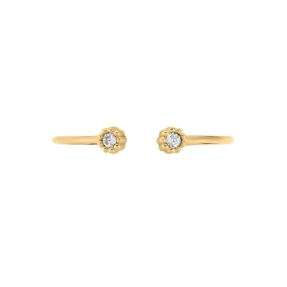 Bague éclat Perlé Plaqué Or Oxyde De Zirconium - Bagues avec pierre Femme | Marc Orian