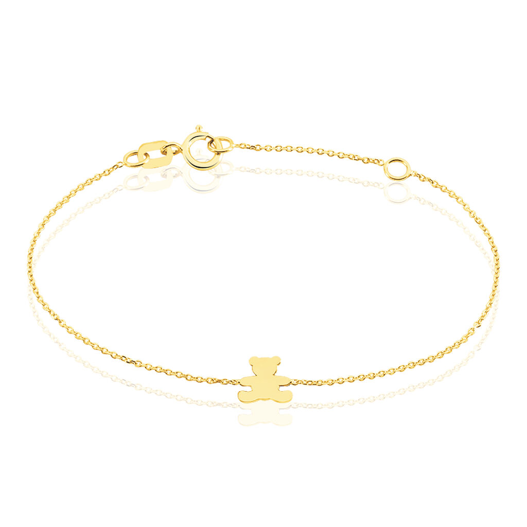 Bracelet Calina Ourson Or Jaune - Bracelets cha&icirc;nes Enfant | Marc Orian