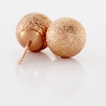 Boucles D'oreilles Puces Fidelia Boule Sablee Or Rose - Puces Femme | Marc Orian