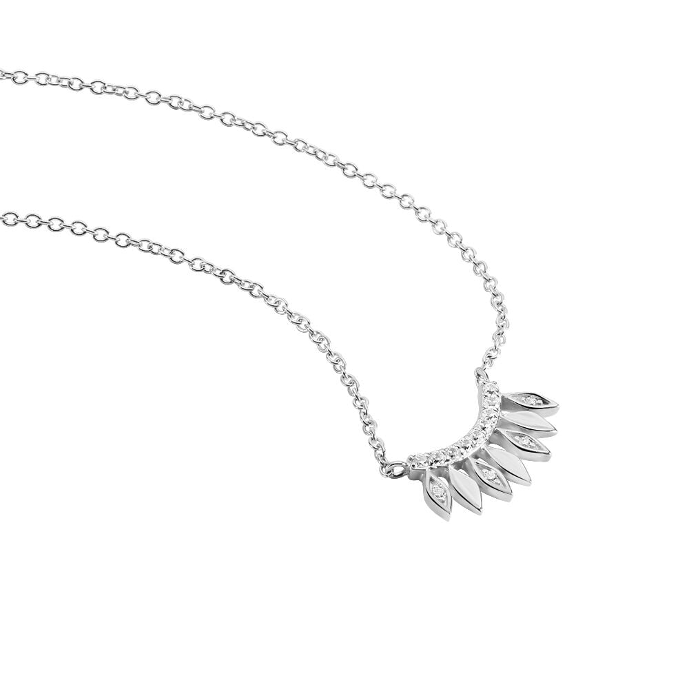 Collier Yannique Argent Blanc Oxyde De Zirconium - Colliers avec pierres Femme | Marc Orian