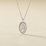 Collier Dhyana Argent Blanc Oxyde De Zirconium - Colliers avec pierres Femme | Marc Orian