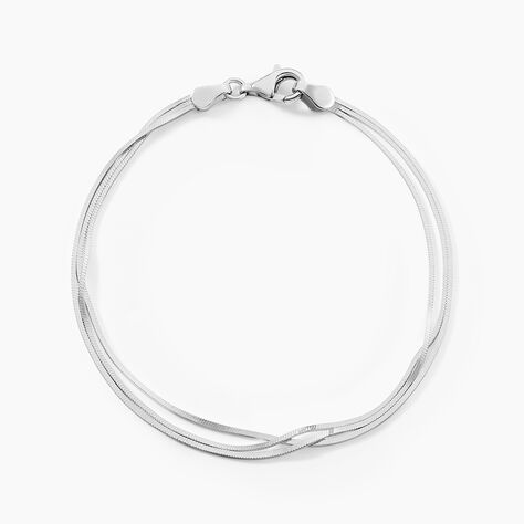 Bracelet Maille Benedicta Argent Blanc - Bracelets mailles Femme | Marc Orian