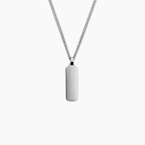 Collier Pantheon Acier Blanc - Colliers fantaisie Homme | Marc Orian