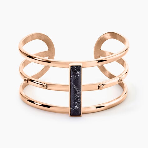 Bracelet Jonc Medina Acier Rose Pierre De Synthese - Bracelets joncs Femme | Marc Orian