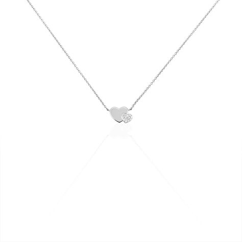 Collier Flamen Argent Blanc Oxyde De Zirconium - Colliers avec pierres Femme | Marc Orian