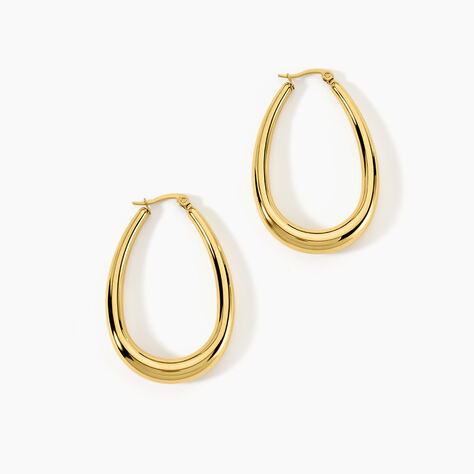 Creoles Cherish Acier Jaune - Cr&eacute;oles Femme | Marc Orian