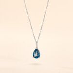 Collier Goutte Or Blanc Topaze - Colliers avec pierres Femme | Marc Orian