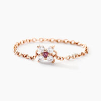 Bague Lindie Argent Rose Oxyde De Zirconium