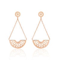 Boucles D'oreilles Pendantes Auxane Acier Rose