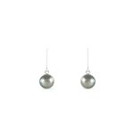 Boucles D'oreilles Pendantes Elitivae Or Blanc Perle De Tahiti - Boucles d'oreilles mariage Femme | Marc Orian